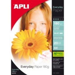PAPIER PHOTO BRILLANT 180GR A4 PQ/20