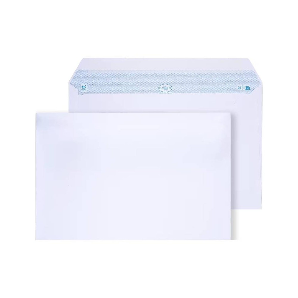 Paquet De 250 Enveloppes LA COURONNE Blanches 229 x 324 mm 100 Gr