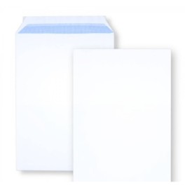 Paquet De 250 Pochettes LA COURONNE Blanc Adhésive 229x324 mm 90 Gr