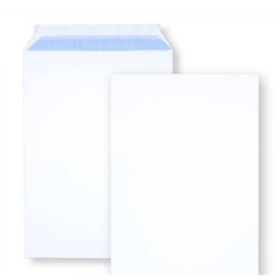 Paquet De 250 Pochettes LA COURONNE Blanc Adhésive 229x324 mm 90 Gr