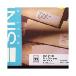 ETIQUETTE R.21904 70X25MM BT/100