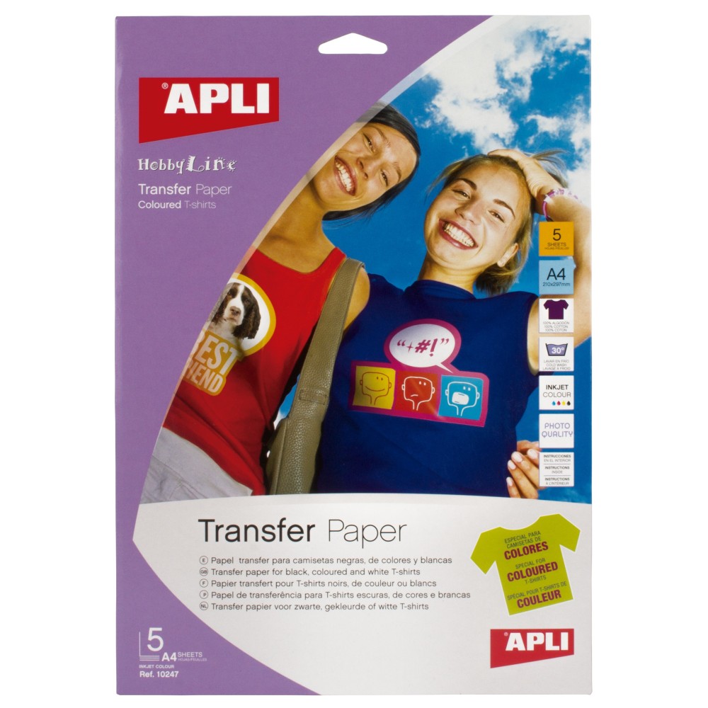 PAPIER TRANSFERT  A4 T-SHIRT FONCE REF.10247