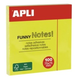 INFO NOTES 75X75 JAUNE BRILLANT