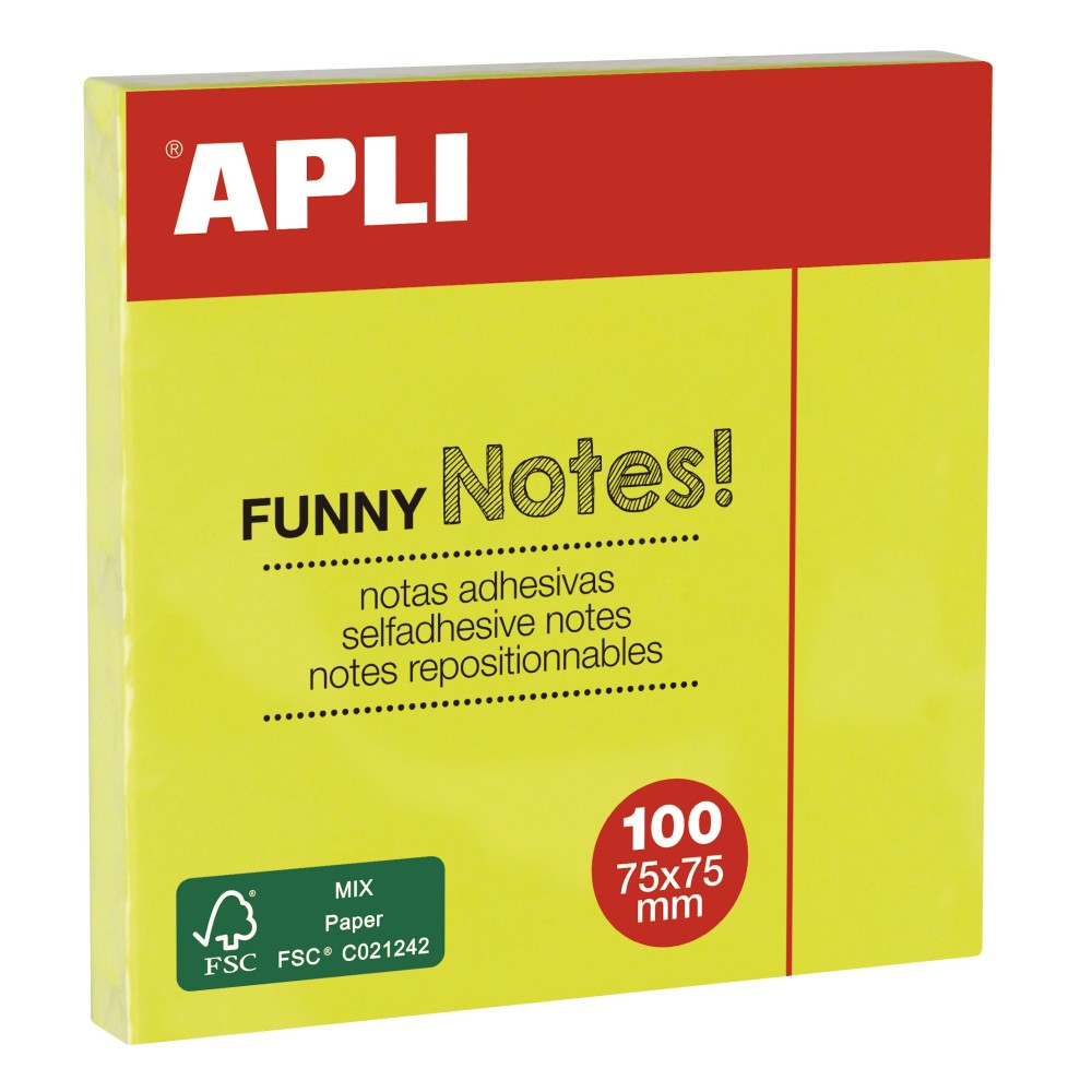 INFO NOTES 75X75 JAUNE BRILLANT