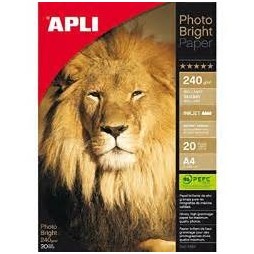 PAPIER PHOTO BRILLANT A4 240GR PQ/20