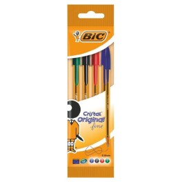 Pochette De 4 Stylos BIC à Bille Orange/Assortis