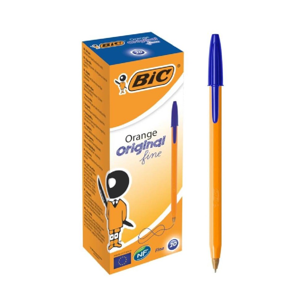Pack De 20 Stylos BIC à Bille Orange/Bleu