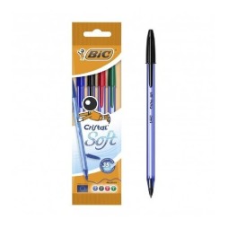 Pochette de 4 Stylos BIC Soft à Bille