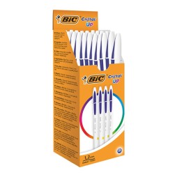 Boite de 20 Stylos à Bille BIC Cristal Up - Bleu