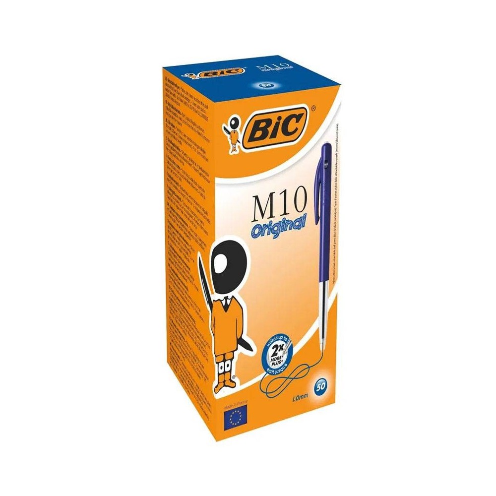 Boite De 50 Stylos BIC M10 à Bille Bleu