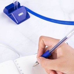 Stylo à Bille Soft Avec Support 0,5 mm 180 Degrés -Bleu