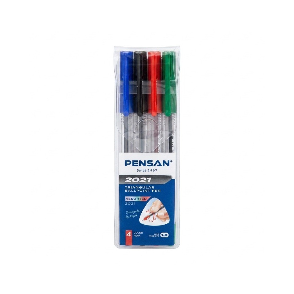 Pochette De 4 Stylos PENSAN A Bille 2021 - Assortis