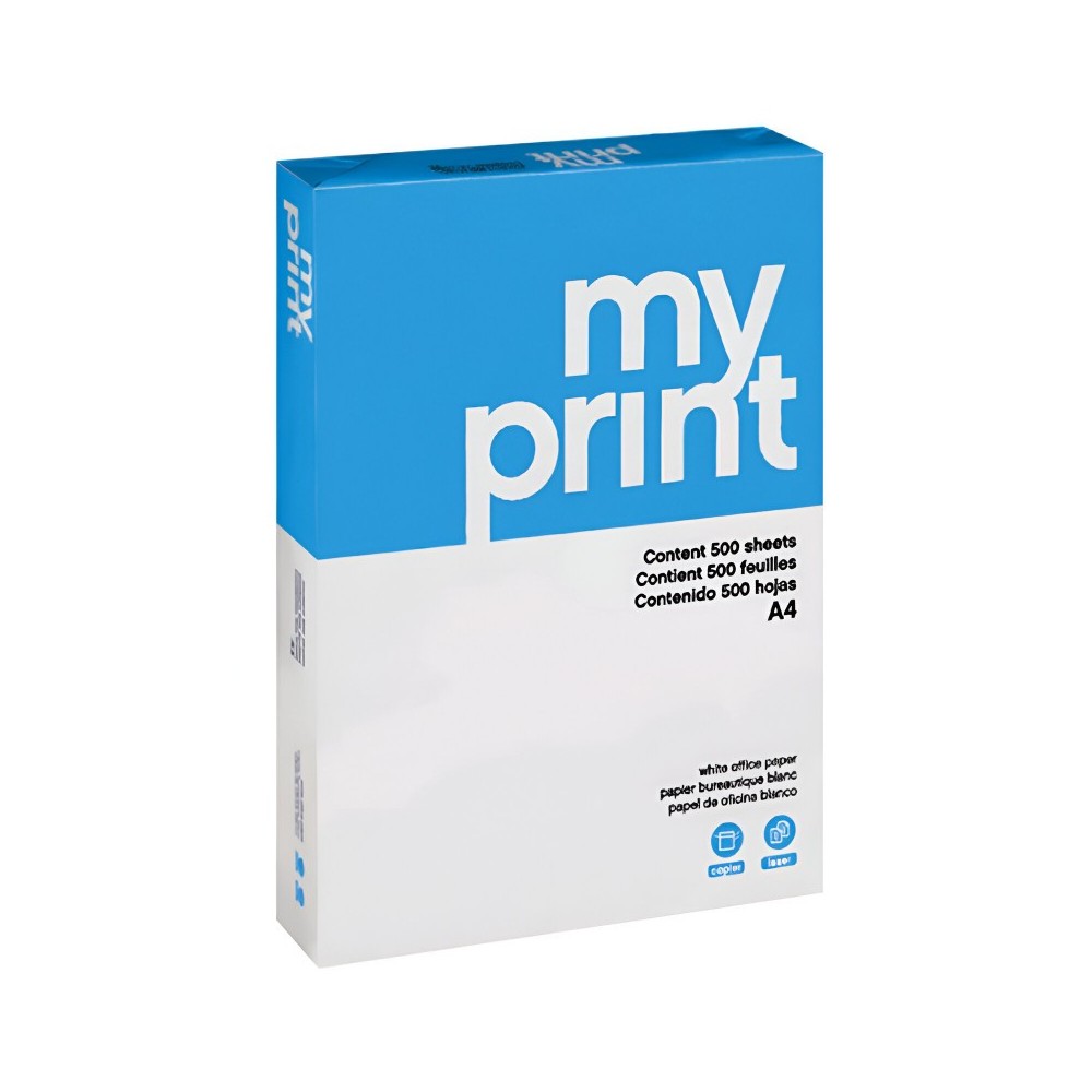Rame de Papier A4 Blanc – 70 g/m² - 500 Feuilles – My Print