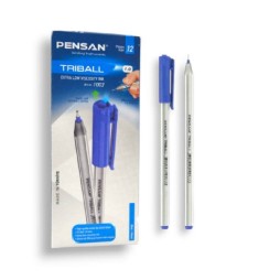 Pack de 12 Stylos PENSAN à Bille Triball - Bleu