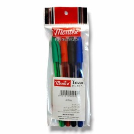 Pochette de 4 Stylos MONTEX à Bille - Assortis