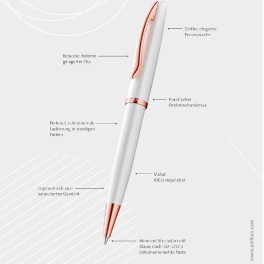 Coffret Stylo à Bille PELIKAN Jazz Noble - Blanc Perle