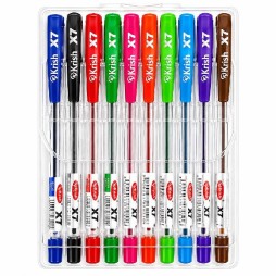 Pochette de 10 Stylos KRISH X7 à Bille - Assortis
