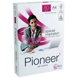 Rame Papier Pioneer A4 80G 500 Feuilles Blanc