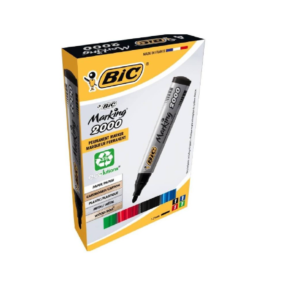 Pack de 4 Marqueurs BIC Eco Marking 2000