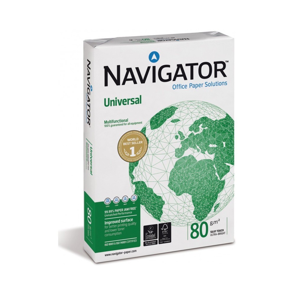 Rame Papier Navigator A3 80G 500 Feuilles Extra Blanc