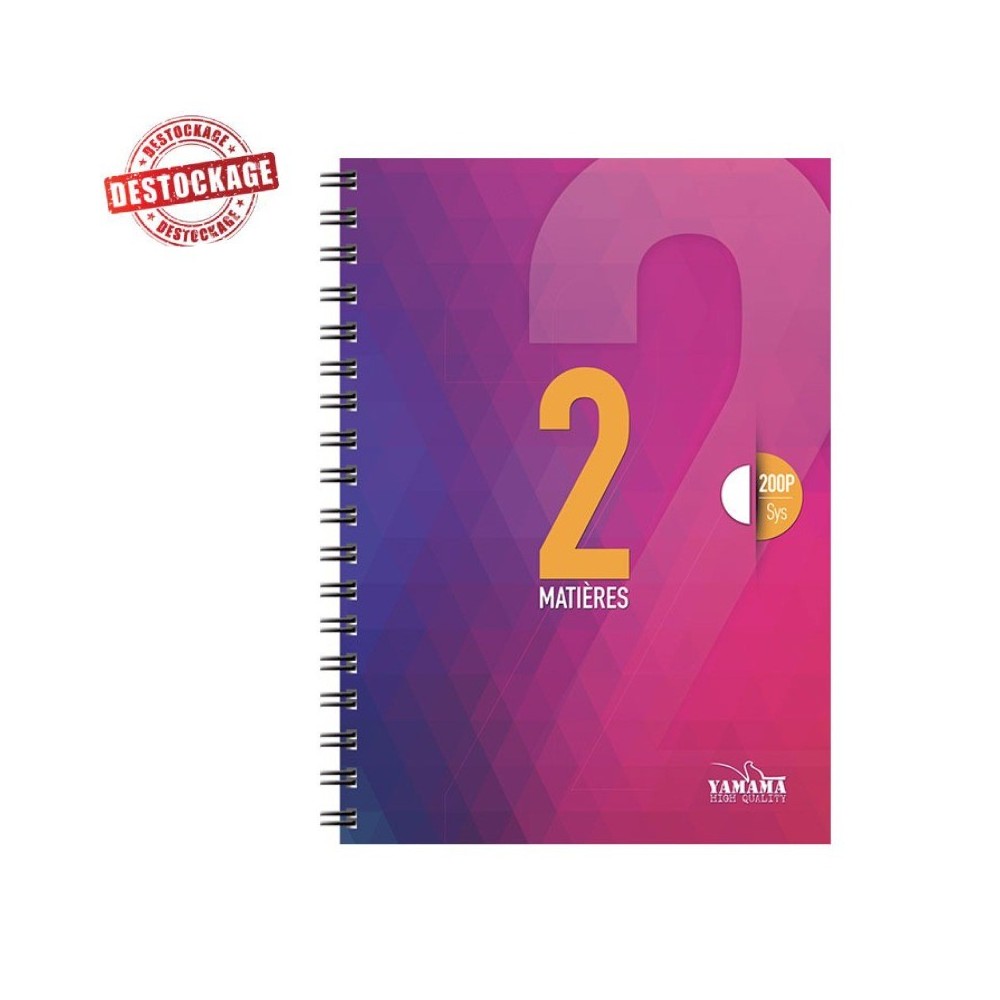 Cahier WIRO YAMAMA 200 Pages UNI 80Gr 2EN1