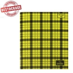 Cahier piquée YAMAMA à Carreaux 48 Pages 70Gr 17x22 cm - Jaune