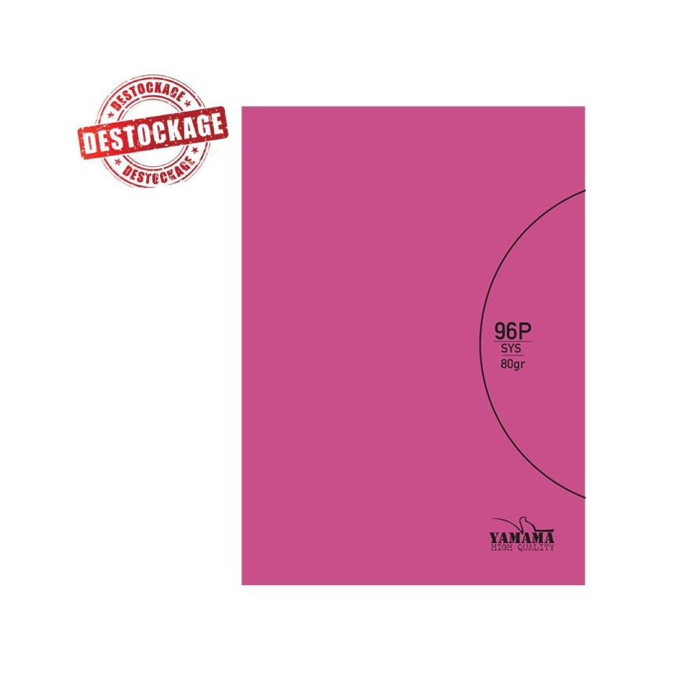 Cahier Piquée YAMAMA 96 Pages UNI SYS BMV 17x22cm 80Gr - Rose