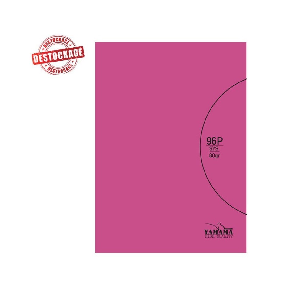 Cahier Piqûre YAMAMA 96 Pages 80Gr UNI SYS BMV 21x29.7cm Rose