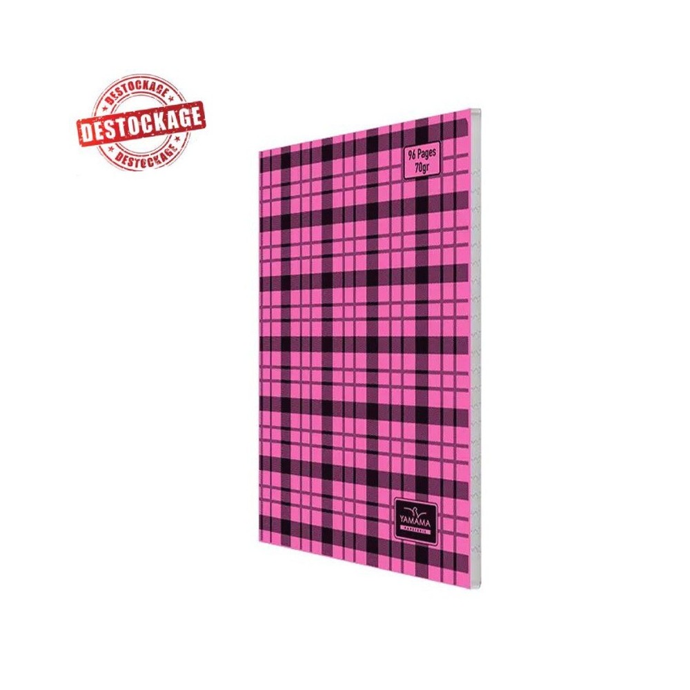 Cahier Piqûre YAMAMA 96 Pages à Carreaux 70 g/m² 17x22 cm Rose