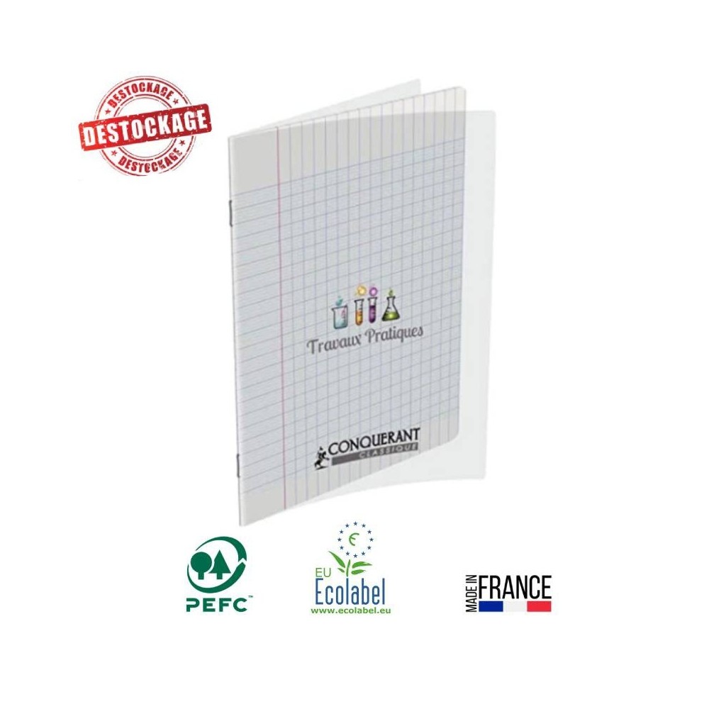 Cahier TP CONQUERANT 64 Pages 90Gr/120Gr Seyès 17x22 cm