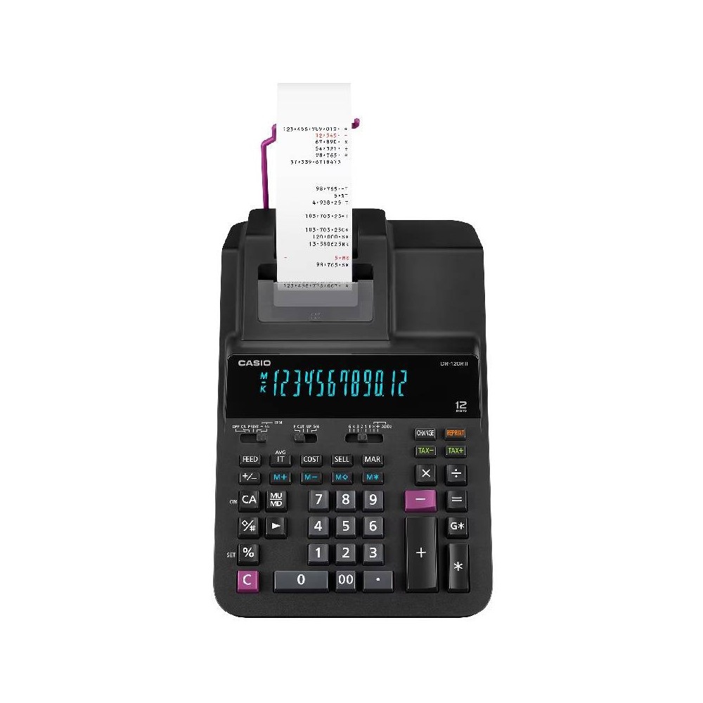 Machine à Calculer CASIO Imprimable 12 Chiffres - Noir