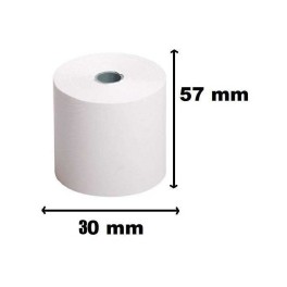 Rouleau De Papier Thermique 57 x 30 mm Blanc