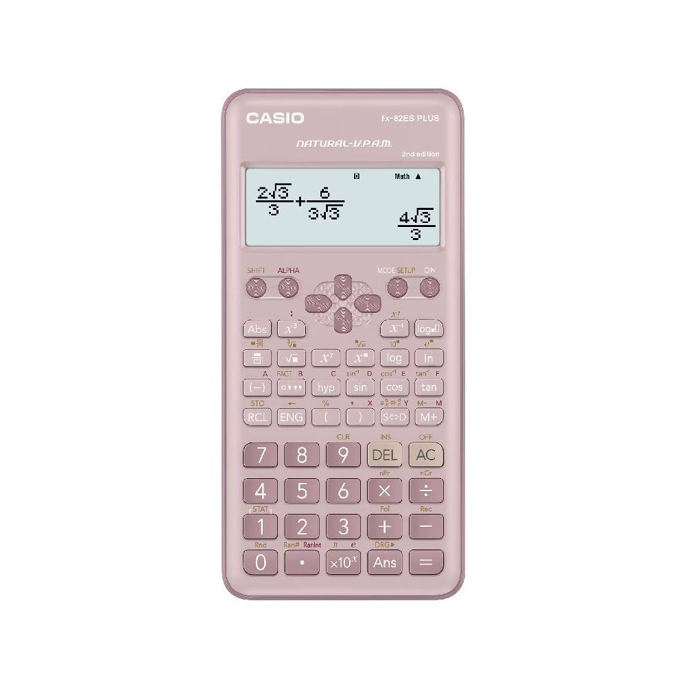 Calculatrice Scientifique CASIO 252 Fonctions Affichage naturels - Rose