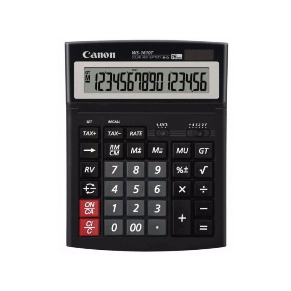 Calculatrice de bureau Canon ws-1610t-hb - Noir