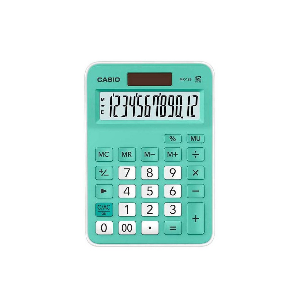 Calculatrice de Bureau CASIO MX-12B 12 Chiffres - Vert