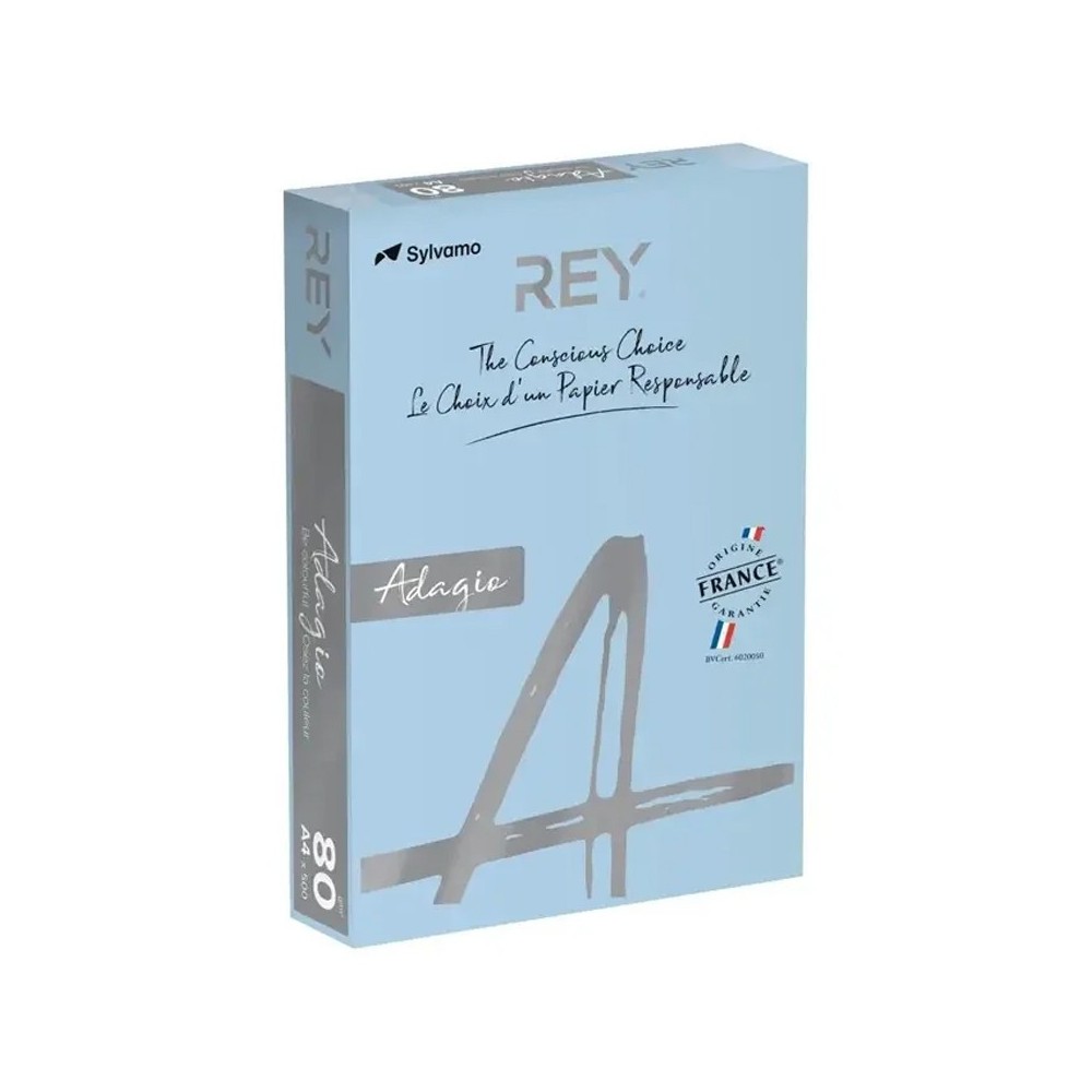 Papier Couleur REY Adagio A4 80g 500 Feuilles Bleu Pastel