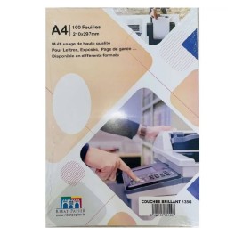 Paquet 100 Feuilles RIBAT Couché Brillant A4 135 G