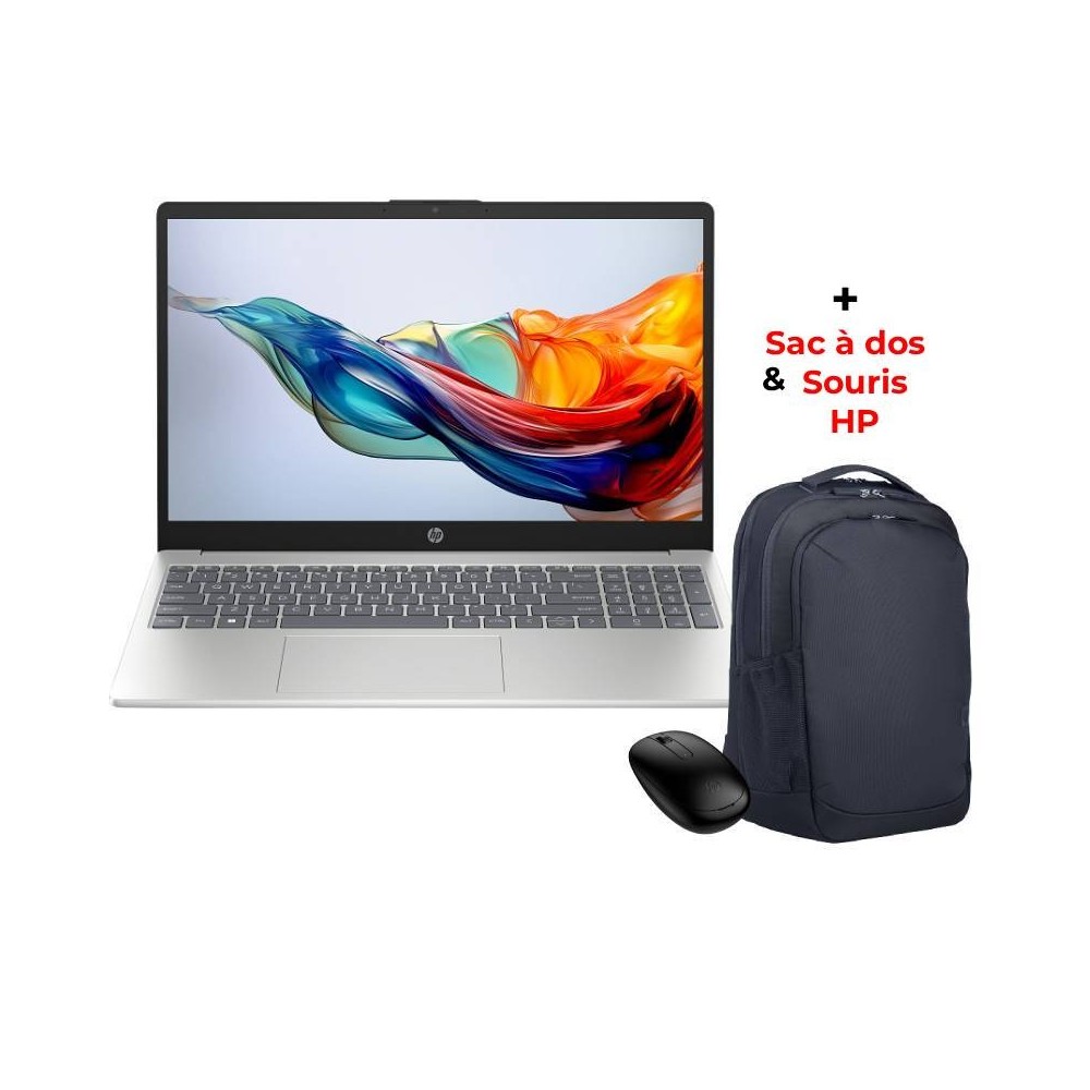 PC Portable HP 15-fc0180nk AMD RYZEN 3 8G 512Go SSD - Silver