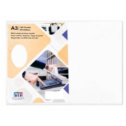 Paquet de 100 Feuilles RIBAT Couché Mat A3 90G