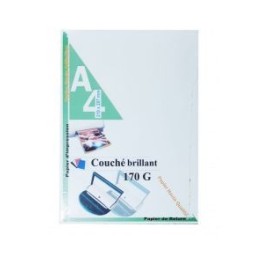 Rame de 100 pages De Garde Couché Brillant A4 170G