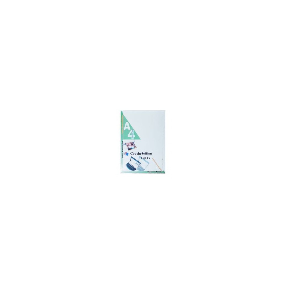 Rame de 100 pages De Garde Couché Brillant A4 170G