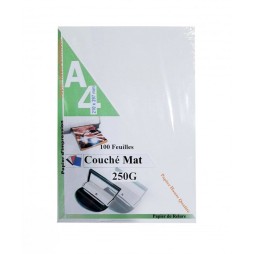 Rame de 100 Pages de Garde Couché Mat A4 250G
