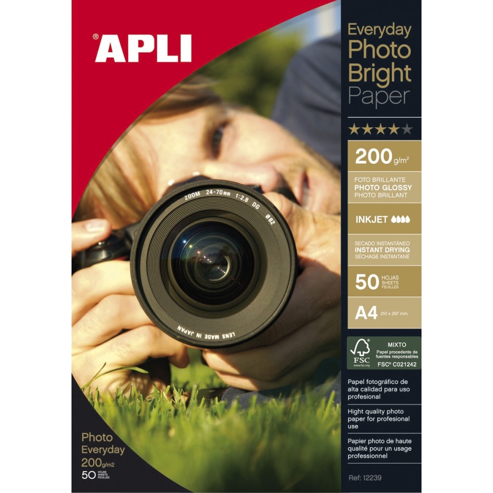 PAPIER PHOTO BRILLANT 200GR A4 PQ/50